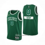 Camiseta Boston Celtics Jayson Tatum #0 Ciudad 2021-22 Verde