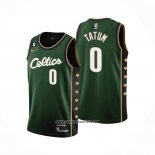 Camiseta Boston Celtics Jayson Tatum #0 Ciudad 2022-23 Verde