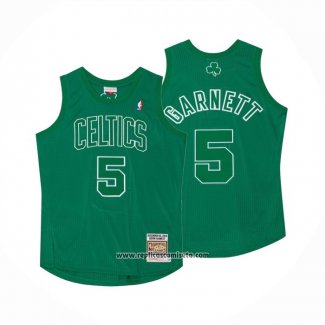 Camiseta Boston Celtics Kevin Garnett #5 Mitchell & Ness 2012 Verde