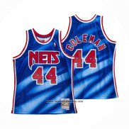 Camiseta Brooklyn Nets Derrick Coleman #44 Hardwood Classics Throwback Azul