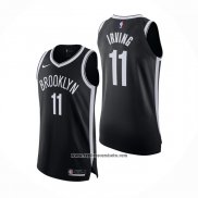 Camiseta Brooklyn Nets Kyrie Irving #11 Icon Autentico Negro