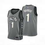 Camiseta Brooklyn Nets Mikal Bridges #1 Statement Gris