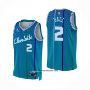 Camiseta Charlotte Hornets LaMelo Ball #2 Ciudad 2021-22 Azul