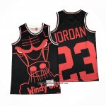 Camiseta Chicago Bulls Michael Jordan #23 Mitchell & Ness Big Face Negro