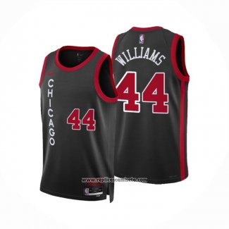 Camiseta Chicago Bulls Patrick Williams #44 Ciudad 2023-24 Negro