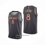 Camiseta Chicago Bulls Zach Lavine #8 Ciudad 2020-21 Gris