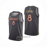 Camiseta Chicago Bulls Zach Lavine #8 Ciudad 2020-21 Gris
