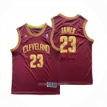 Camiseta Cleveland Cavaliers LeBron James NO 23 Rojo
