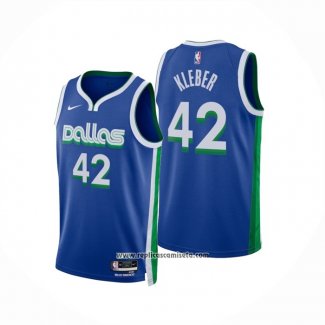 Camiseta Dallas Mavericks Maxi Kleber #42 Ciudad 2022-23 Azul