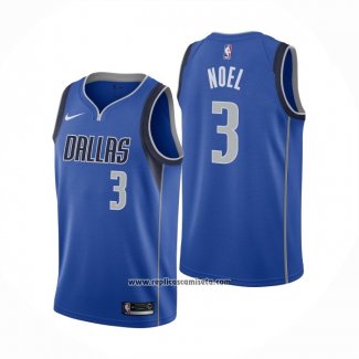 Camiseta Dallas Mavericks Nerlens Noel #3 Icon Azul