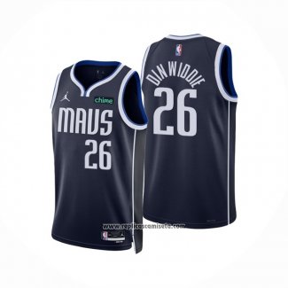 Camiseta Dallas Mavericks Spencer Dinwiddie #26 Statement 2022-23 Azul