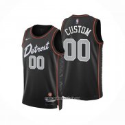 Camiseta Detroit Pistons Personalizada Ciudad 2023-24 Negro