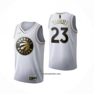 Camiseta Golden Edition Toronto Raptors Fred Vanvleet #23 Blanco