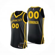 Camiseta Golden State Warriors Jonathan Kuminga #00 Ciudad Autentico 2023-24 Negro