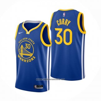 Camiseta Golden State Warriors Stephen Curry #30 Icon 2020-21 Azul