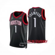 Camiseta Houston Rockets Amen Thompson #1 Statement 2023-24 Negro