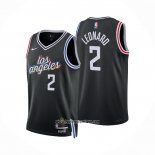 Camiseta Los Angeles Clippers Kawhi Leonard #2 Ciudad 2022-23 Negro