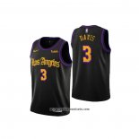Camiseta Los Angeles Lakers Anthony Davis #3 Ciudad 2019-20 Negro