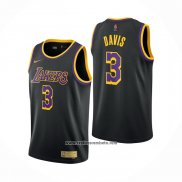 Camiseta Los Angeles Lakers Anthony Davis #3 Earned 2020-21 Negro