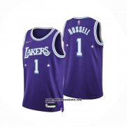 Camiseta Los Angeles Lakers D'Angelo Russell #1 Ciudad 2021-22 Violeta