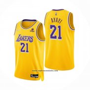 Camiseta Los Angeles Lakers Joel Ayayi #21 75th Anniversary 2021-22 Amarillo