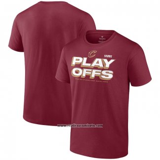 Camiseta Manga Corta Cleveland Cavaliers 2023 NBA Playoffs Rojo