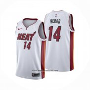 Camiseta Miami Heat Tyler Herro NO 14 Association 2024-25 Blanco