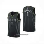 Camiseta Minnesota Timberwolves Anthony Edwards #1 Ciudad 2020-21 Negro