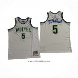 Camiseta Minnesota Timberwolves Anthony Edwards #5 Mitchell & Ness 2023-2024 Blanco