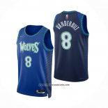 Camiseta Minnesota Timberwolves Jarred Vanderbilt #8 Ciudad 2021-22 Azul