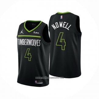 Camiseta Minnesota Timberwolves Jaylen Nowell #4 Statement 2022-23 Negro