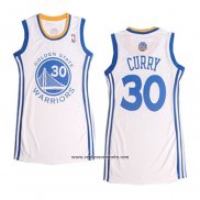 Camiseta Mujer Golden State Warriors Stephen Curry #30 Icon Blanco