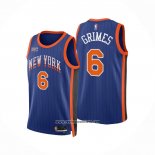 Camiseta New York Knicks Quentin Grimes #6 Ciudad 2023-24 Azul