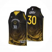 Camiseta Nino Golden State Warriors Stephen Curry #30 Ciudad 2022-23 Negro