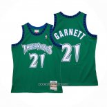 Camiseta Nino Minnesota Timberwolves Kevin Garnett #21 Hardwood Classics Throwback 1997-98 Verde