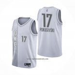 Camiseta Oklahoma City Thunder Aleksej Pokusevski #17 Ciudad 2021-22 Blanco