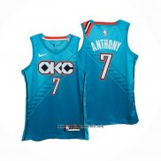 Camiseta Oklahoma City Thunder Carmelo Anthony #7 Ciudad 2018-19 Azul