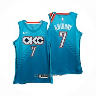 Camiseta Oklahoma City Thunder Carmelo Anthony #7 Ciudad 2018-19 Azul