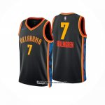 Camiseta Oklahoma City Thunder Chet Holmgren #7 Ciudad 2024-25 Negro