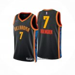 Camiseta Oklahoma City Thunder Chet Holmgren #7 Ciudad 2024-25 Negro