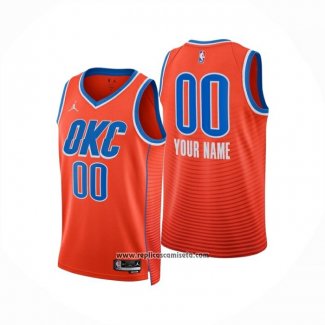 Camiseta Oklahoma City Thunder Personalizada Statement 2024-25 Naranja