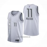 Camiseta Oklahoma City Thunder Theo Maledon #11 Ciudad 2021-22 Blanco