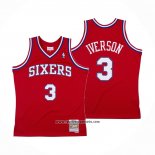 Camiseta Philadelphia 76ers Allen Iverson #3 Mitchell & Ness 2002-03 Rojo