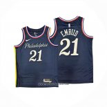 Camiseta Philadelphia 76ers Joel Embiid NO 21 City 2025-26 Azul