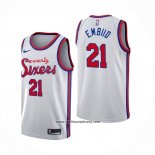 Camiseta Philadelphia 76ers Joel Embiid #21 Classic 2019-20 Blanco