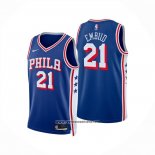 Camiseta Philadelphia 76ers Joel Embiid NO 21 Icon 2024-25 Azul