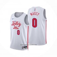 Camiseta Philadelphia 76ers Tyrese Maxey #0 Ciudad 2022-23 Blanco