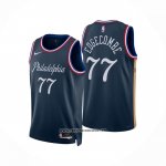 Camiseta Philadelphia 76ers V.J. Edgecombe NO 77 Ciudad 2025-26 Azul