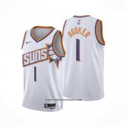 Camiseta Phoenix Suns Devin Booker #1 Association 2023-24 Blanco