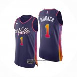 Camiseta Phoenix Suns Devin Booker #1 Ciudad Autentico 2023-24 Violeta